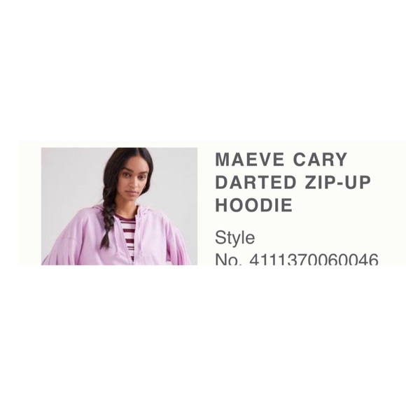 Anthropologie Maeve Cary Darted Zip-Up Hoodie NWT Size Large and Xtra Small - Picture 15 of 15
